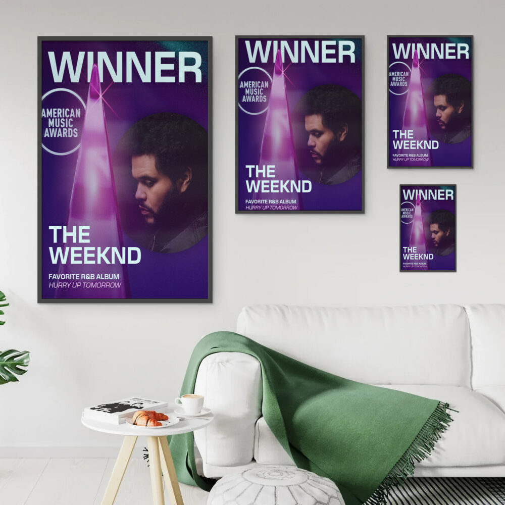 The Weeknd Hurry Up Tomorrow AMAs 2025 Poster Canvas – Favorite R&B Album Winner