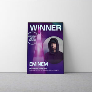 Eminem The Death of Slim Shady AMAs 2025 Poster Canvas – Favorite Hip-Hop Album Winner