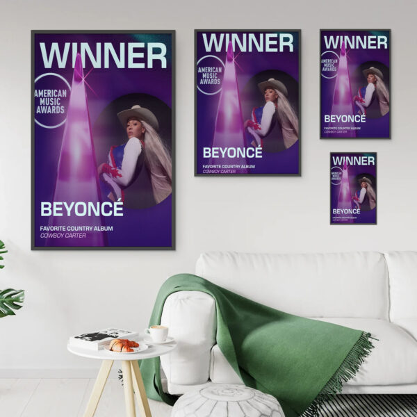 Beyoncé COWBOY CARTER AMAs 2025 Poster Canvas – Favorite Country Album Winner