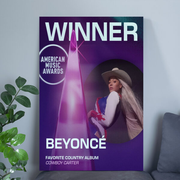 Beyoncé COWBOY CARTER AMAs 2025 Poster Canvas – Favorite Country Album Winner