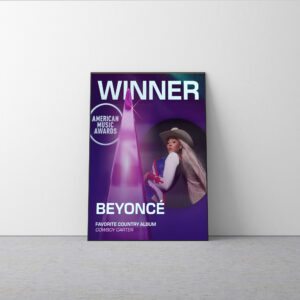 Beyoncé COWBOY CARTER AMAs 2025 Poster Canvas – Favorite Country Album Winner