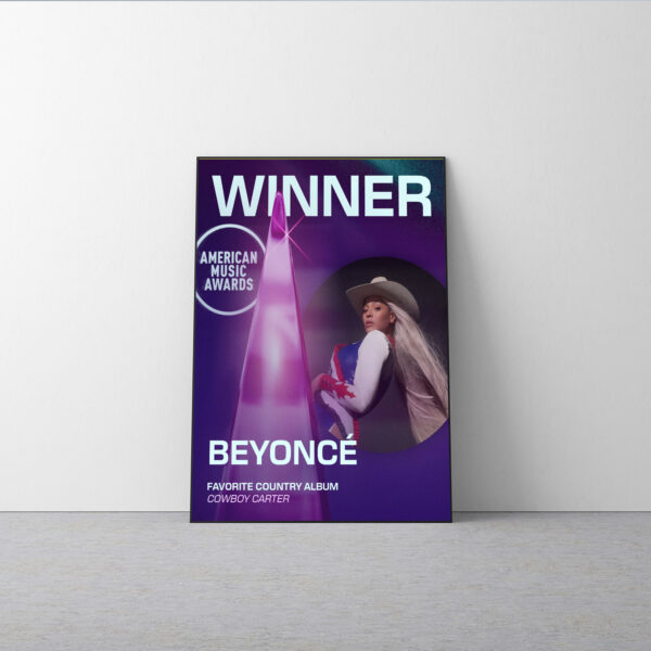 Beyoncé COWBOY CARTER AMAs 2025 Poster Canvas – Favorite Country Album Winner