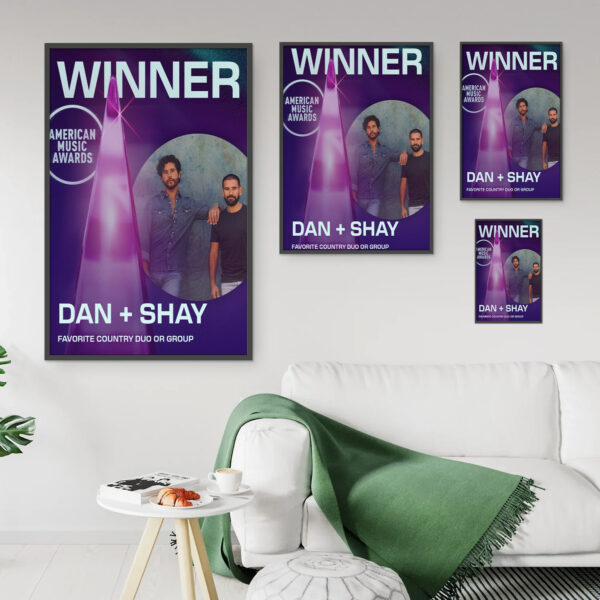 Dan + Shay AMAs 2025 Poster Canvas – Favorite Country Duo or Group Winner