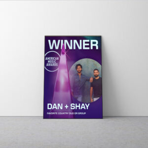 Dan + Shay AMAs 2025 Poster Canvas – Favorite Country Duo or Group Winner