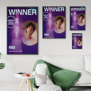 RM BTS AMAs 2025 Winner Poster Canvas – Favorite K-Pop Artist
