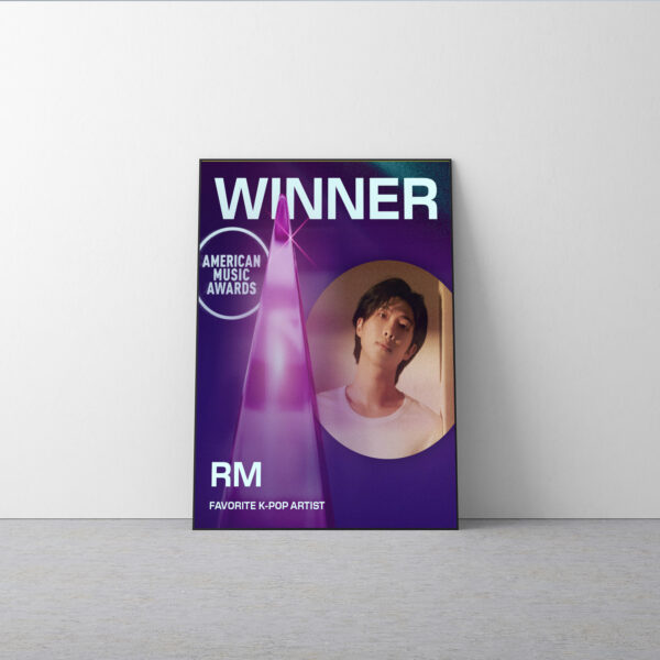 RM BTS AMAs 2025 Winner Poster Canvas – Favorite K-Pop Artist