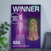 SZA AMAs 2025 Poster Canvas – Favorite Female R&B Artist Winner