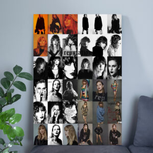 Taylor Swift Reputation Era Collage Poster Canvas – Vintage Art Tribute Print