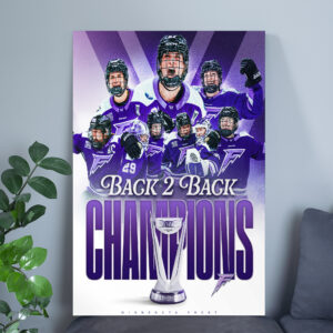 Minnesota Frost Back-to-Back Walter Cup Champions 2025 Poster Canvas