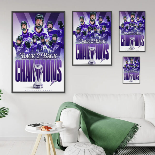 Minnesota Frost Back-to-Back Walter Cup Champions 2025 Poster Canvas