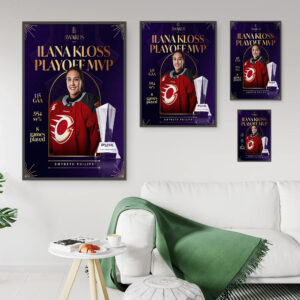 Gwyneth Philips Ilana Kloss Playoff MVP 2025 Poster Canvas – PWHL Charge Hockey Tribute