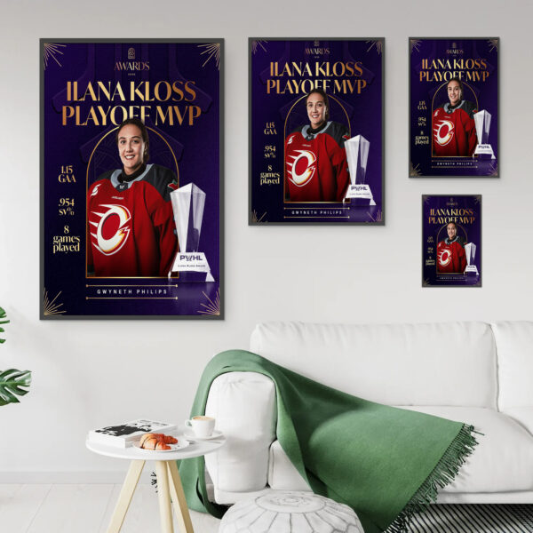 Gwyneth Philips Ilana Kloss Playoff MVP 2025 Poster Canvas – PWHL Charge Hockey Tribute