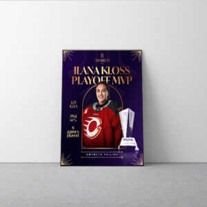 Gwyneth Philips Ilana Kloss Playoff MVP 2025 Poster Canvas – PWHL Charge Hockey Tribute