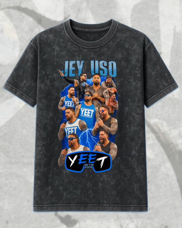 WWE Jey Uso WrestleMania Collage Acid Wash T-Shirt, Hoodie – Digital Design for Sublimation DTF Screen Print - Image 3