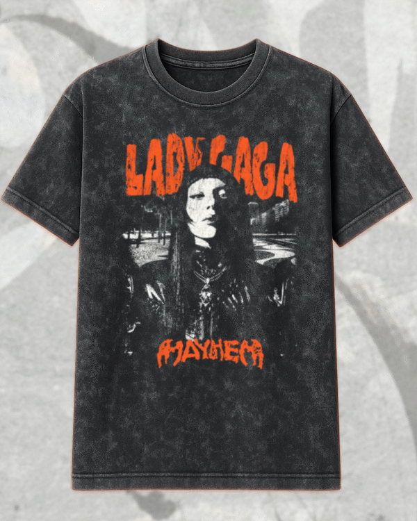 Lady Gaga Mayhem Shirt – The Mayhem Ball Tour 2025 Acid Wash T-Shirt & Hoodie – Iconic Graphic Fan Merch - Image 3