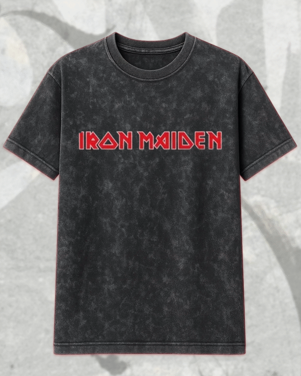 Iron Maiden Acid Wash Logo T-Shirt & Hoodie – Live 2025 Tour Unisex Heavy Metal Merch | Limited Edition