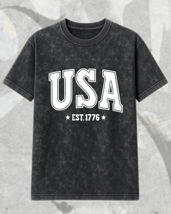 USA Varsity Retro 4th of July Acid Wash T-Shirt & Hoodie – Sublimation Inspired Design for Cricut & Silhouette Fans | Limited Patriotic Drop - Image 3