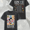 Epcot World Tour Acid Wash T-Shirt, Hoodie – Mickey and Friends Retro Epcot Shirt, Family Trip Gift for Kids & Youth