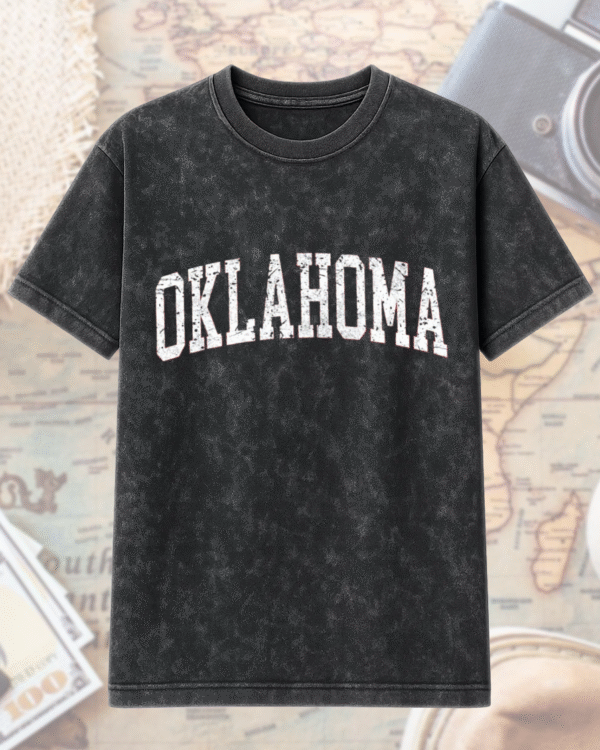 Oklahoma Football Game Day Acid Wash T-Shirt & Hoodie – Sports, College, Touchdown, Tailgate Party Apparel - Image 2
