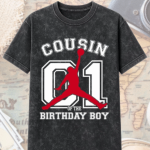 Custom Jordan Birthday Shirt – Acid Wash T-Shirt & Hoodie | Personalized Slam Dunk Birthday Outfit