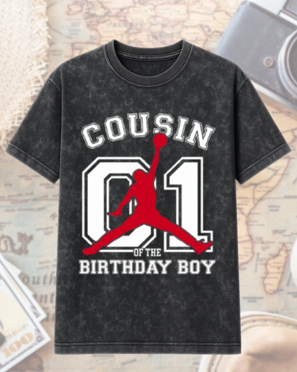 Custom Jordan Birthday Shirt – Acid Wash T-Shirt & Hoodie | Personalized Slam Dunk Birthday Outfit