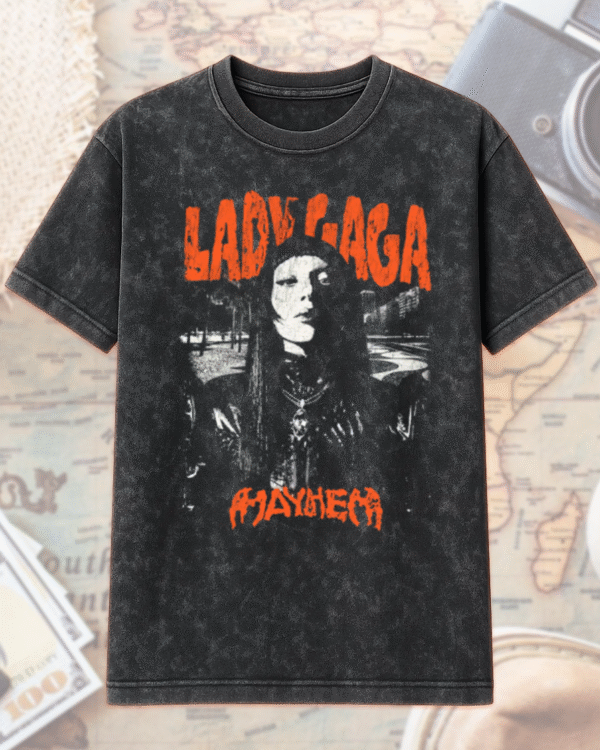 Lady Gaga Mayhem Shirt – The Mayhem Ball Tour 2025 Acid Wash T-Shirt & Hoodie – Iconic Graphic Fan Merch - Image 2