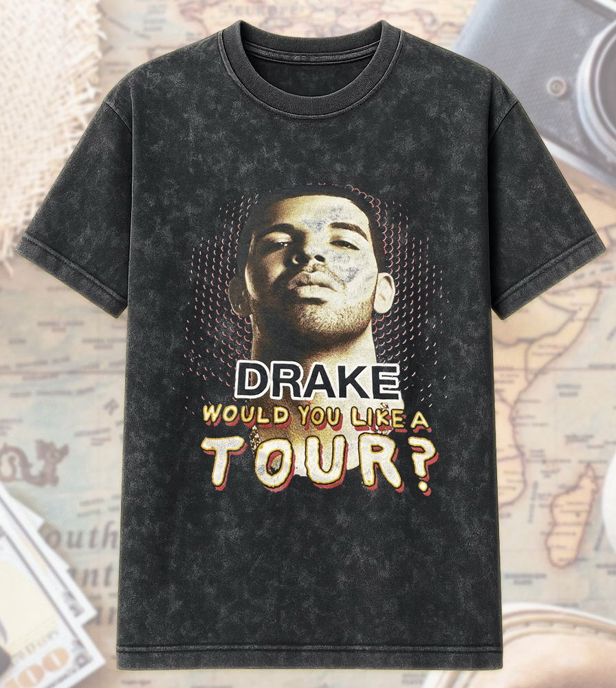 Drake 2013 Would You Like a Tour Ft. Miguel Acid Wash T-Shirt & Hoodie – Official Concert Graphic Tee