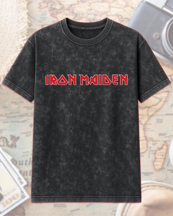 Iron Maiden Acid Wash Logo T-Shirt & Hoodie – Live 2025 Tour Unisex Heavy Metal Merch | Limited Edition - Image 2