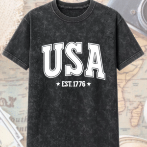 USA Varsity Retro 4th of July Acid Wash T-Shirt & Hoodie – Sublimation Inspired Design for Cricut & Silhouette Fans | Limited Patriotic Drop