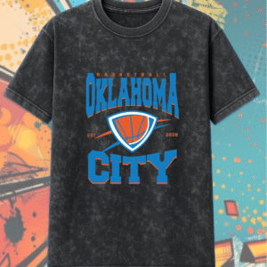 Oklahoma City Basketball SVG PNG Digital File – Acid Wash T-Shirt & Hoodie – OKC Basketball Instant Download
