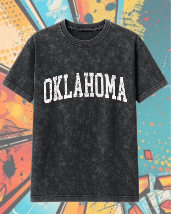 Oklahoma Football Game Day Acid Wash T-Shirt & Hoodie – Sports, College, Touchdown, Tailgate Party Apparel