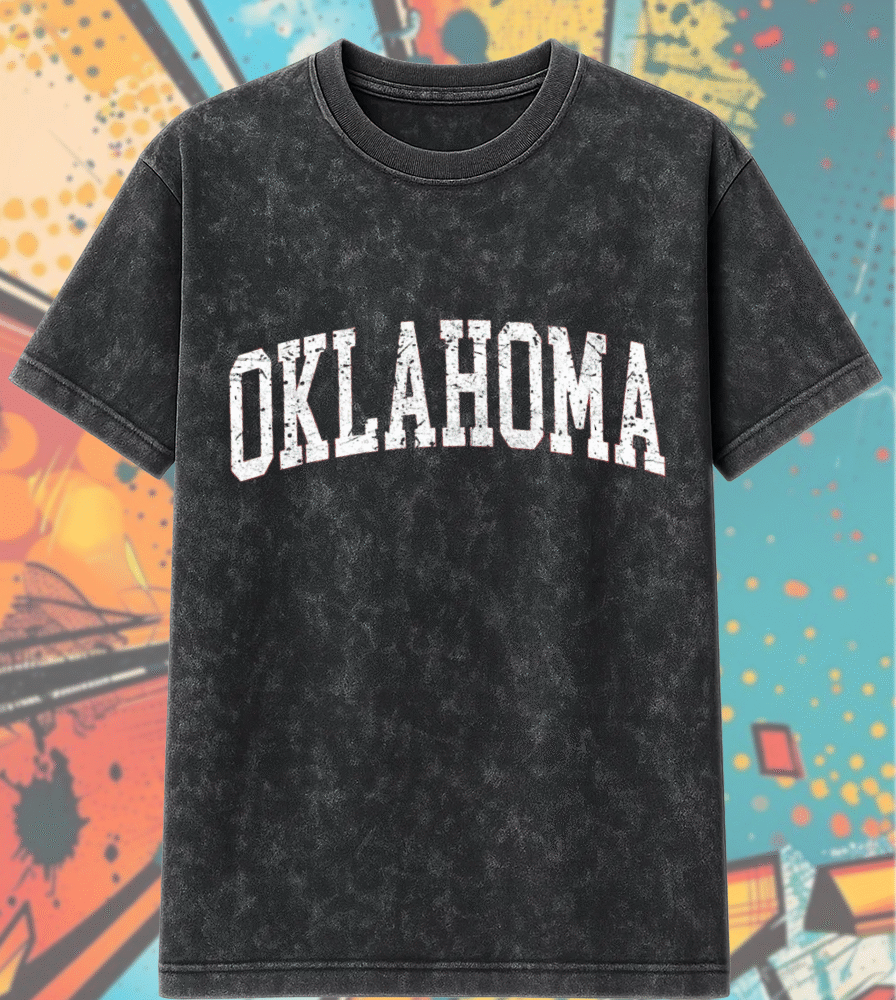 Oklahoma Football Game Day Acid Wash T-Shirt & Hoodie – Sports, College, Touchdown, Tailgate Party Apparel