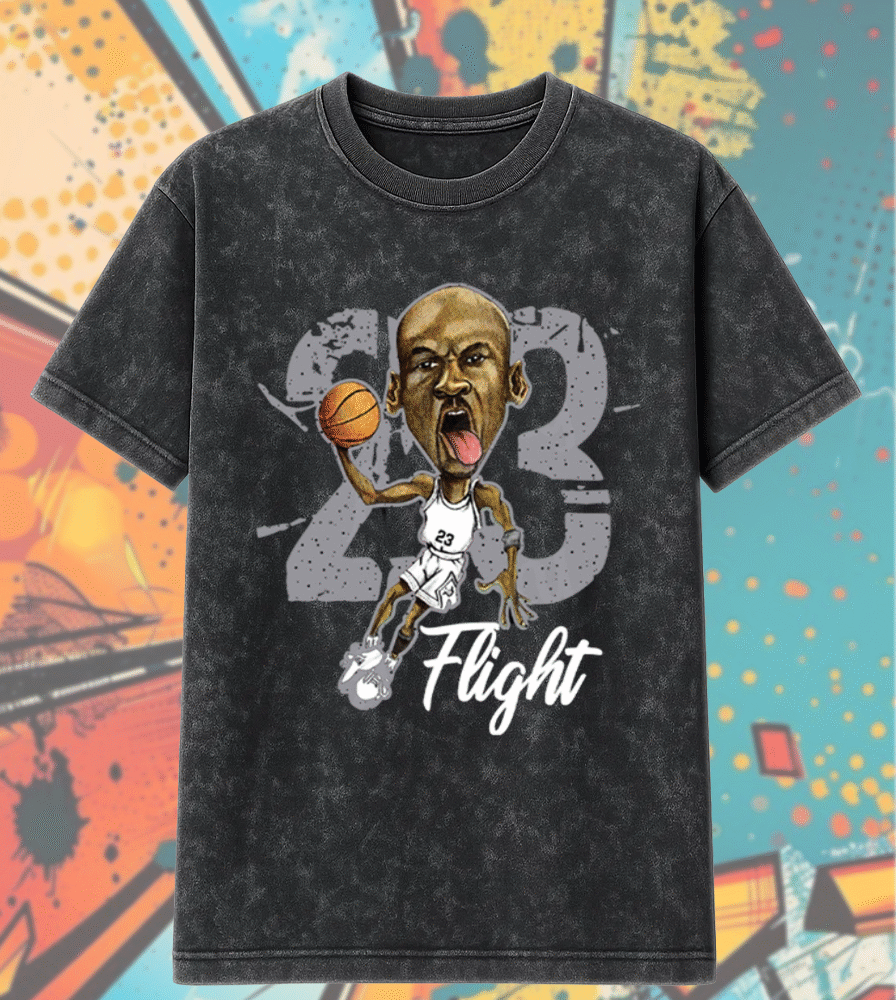 Flight Shirt to Match Jordan 4 White Cement – Acid Wash T-Shirt & Hoodie, Retro 4 White Cement Sneaker Tee