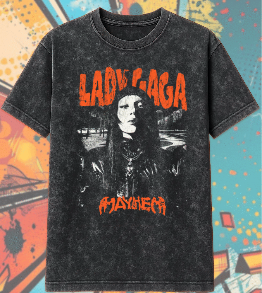 Lady Gaga Mayhem Shirt – The Mayhem Ball Tour 2025 Acid Wash T-Shirt & Hoodie – Iconic Graphic Fan Merch