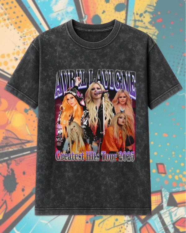 90s Vintage Avril Lavigne Bootleg T-Shirt & Hoodie – Official 2025 Tour Merch, Avril Lavigne Fan Shirt - Image 2