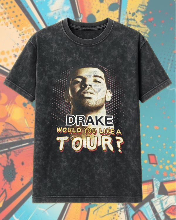Drake 2013 Would You Like a Tour Ft. Miguel Acid Wash T-Shirt & Hoodie – Official Concert Graphic Tee - Image 2