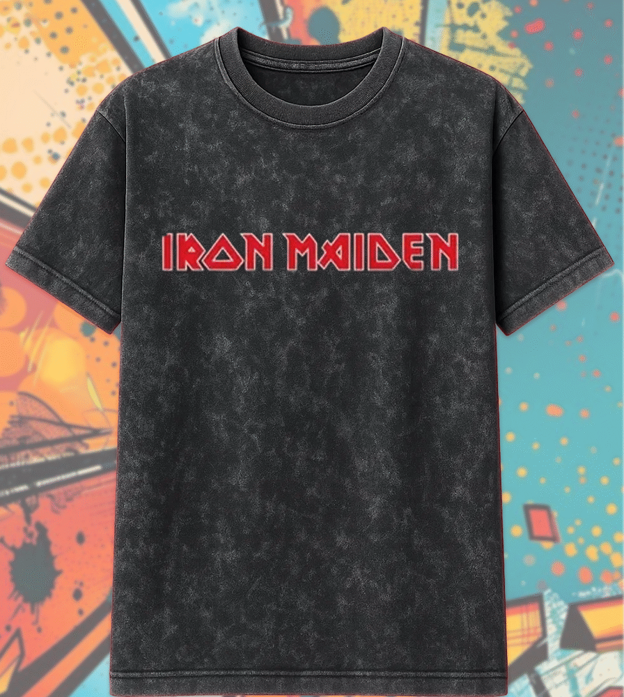Iron Maiden Acid Wash Logo T-Shirt & Hoodie – Live 2025 Tour Unisex Heavy Metal Merch | Limited Edition