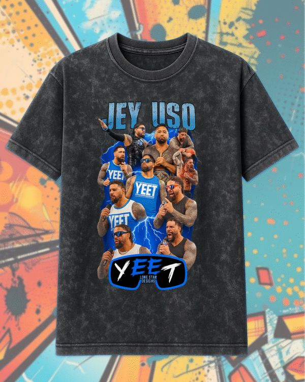 WWE Jey Uso WrestleMania Collage Acid Wash T-Shirt, Hoodie – Digital Design for Sublimation DTF Screen Print