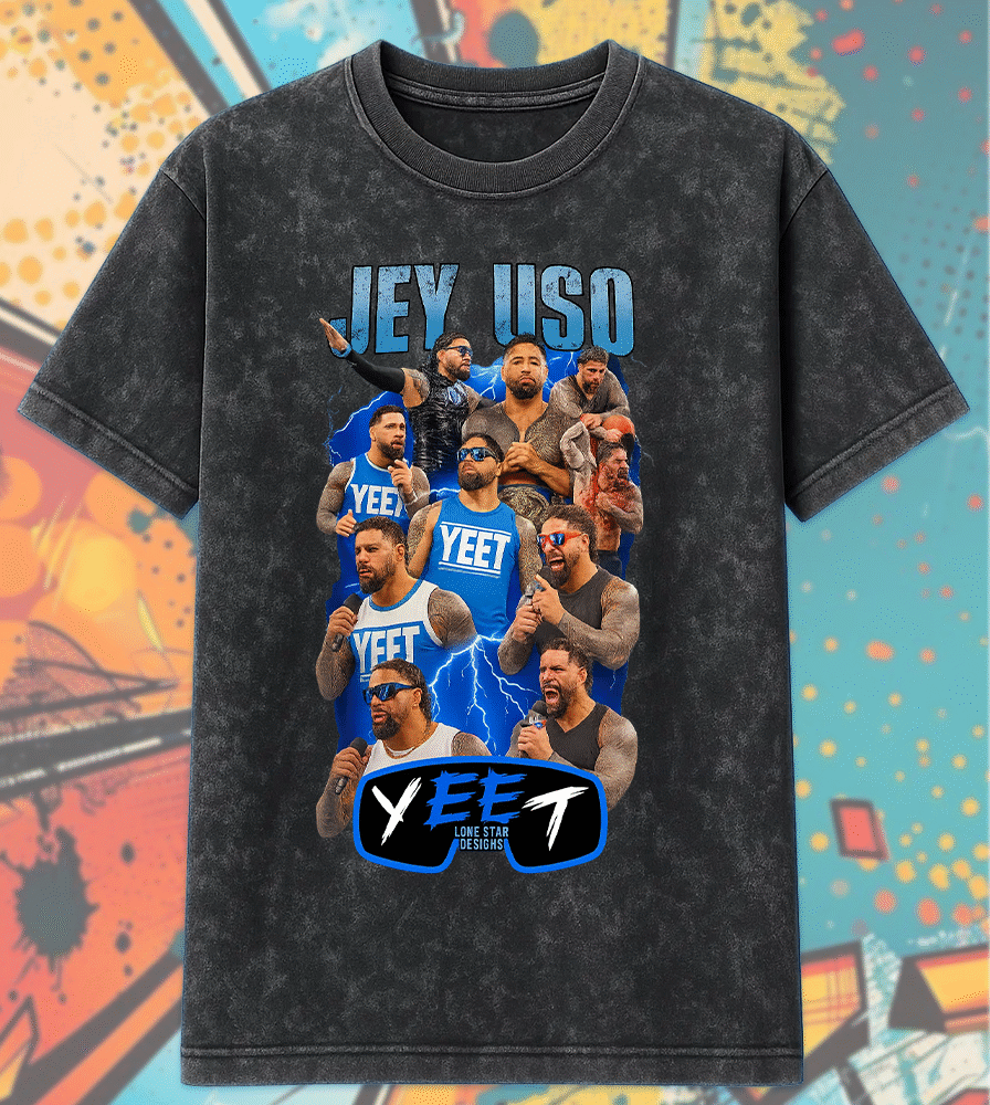 WWE Jey Uso WrestleMania Collage Acid Wash T-Shirt, Hoodie – Digital Design for Sublimation DTF Screen Print