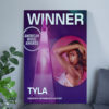 Tyla AMAs 2025 Winner Poster Canvas – Favorite Afrobeats Artist