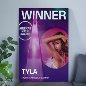 Tyla AMAs 2025 Winner Poster Canvas – Favorite Afrobeats Artist
