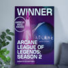 Arcane League of Legends Season 2 AMAs 2025 Winner Poster Canvas – Favorite Soundtrack
