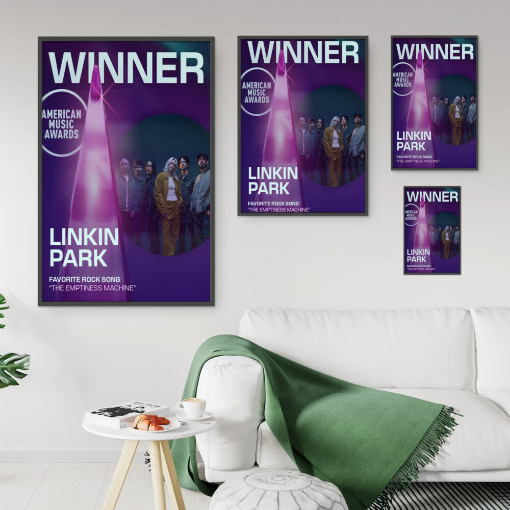 Linkin Park The Emptiness Machine AMAs 2025 Poster Canvas – Favorite Rock Song Winner