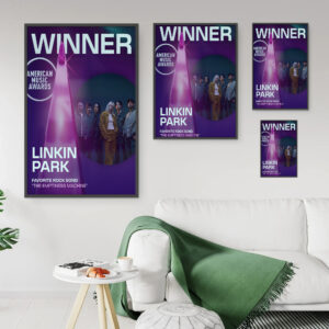 Linkin Park The Emptiness Machine AMAs 2025 Poster Canvas – Favorite Rock Song Winner