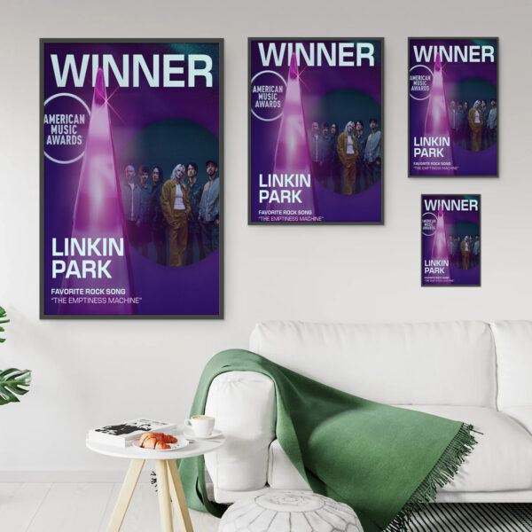 Linkin Park The Emptiness Machine AMAs 2025 Poster Canvas – Favorite Rock Song Winner