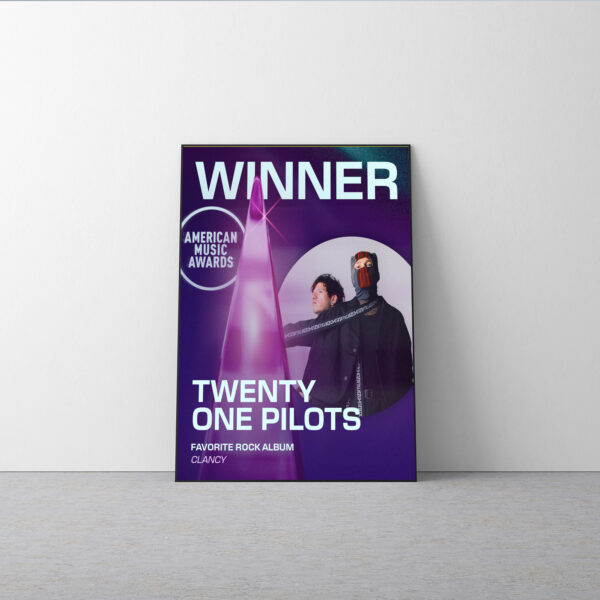 Twenty One Pilots Clancy AMAs 2025 Poster Canvas – Favorite Rock Album Winner
