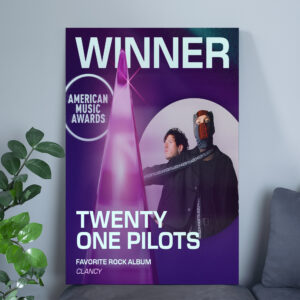 Twenty One Pilots Clancy AMAs 2025 Poster Canvas – Favorite Rock Album Winner