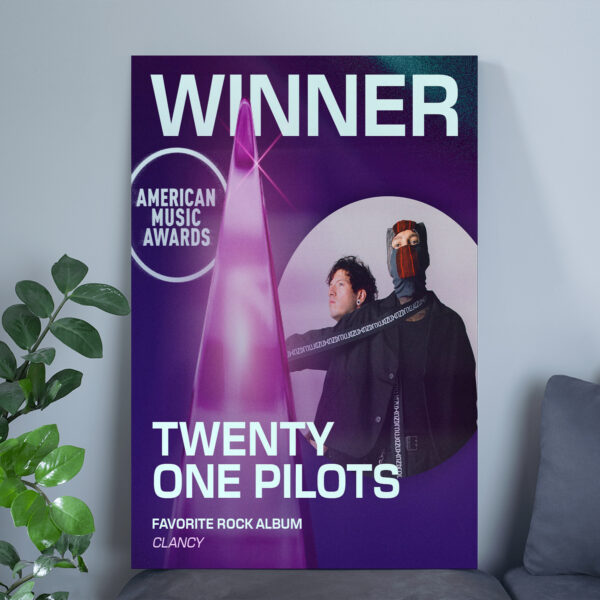 Twenty One Pilots Clancy AMAs 2025 Poster Canvas – Favorite Rock Album Winner