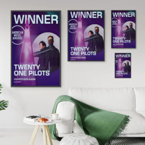 Twenty One Pilots Clancy AMAs 2025 Poster Canvas – Favorite Rock Album Winner