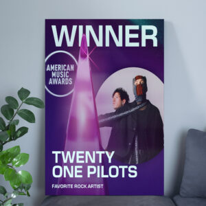 Twenty One Pilots AMAs 2025 Poster Canvas – Favorite Rock Artist Winner